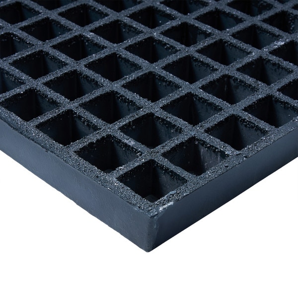 close-up corner pic of gray grating